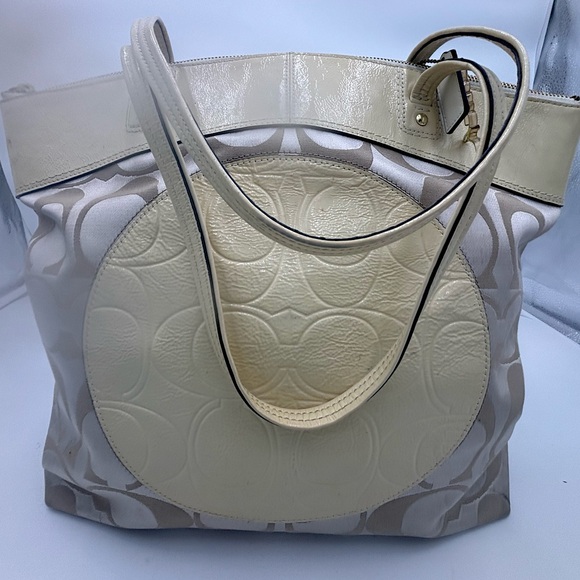 COACH Logo Monogram Large Shoulder Bag - Picture 1 of 14